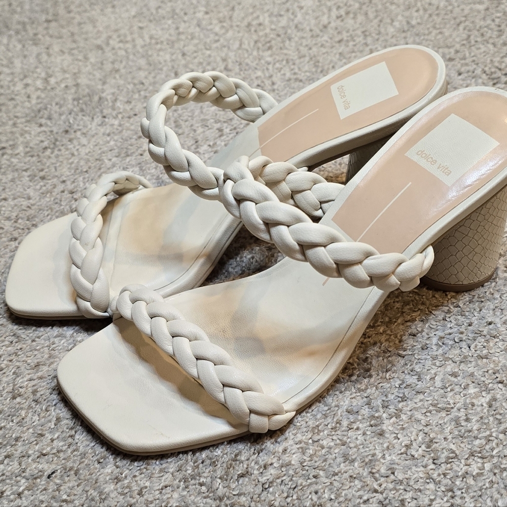 Dolce Vita Ivory Braided Heels Size 8